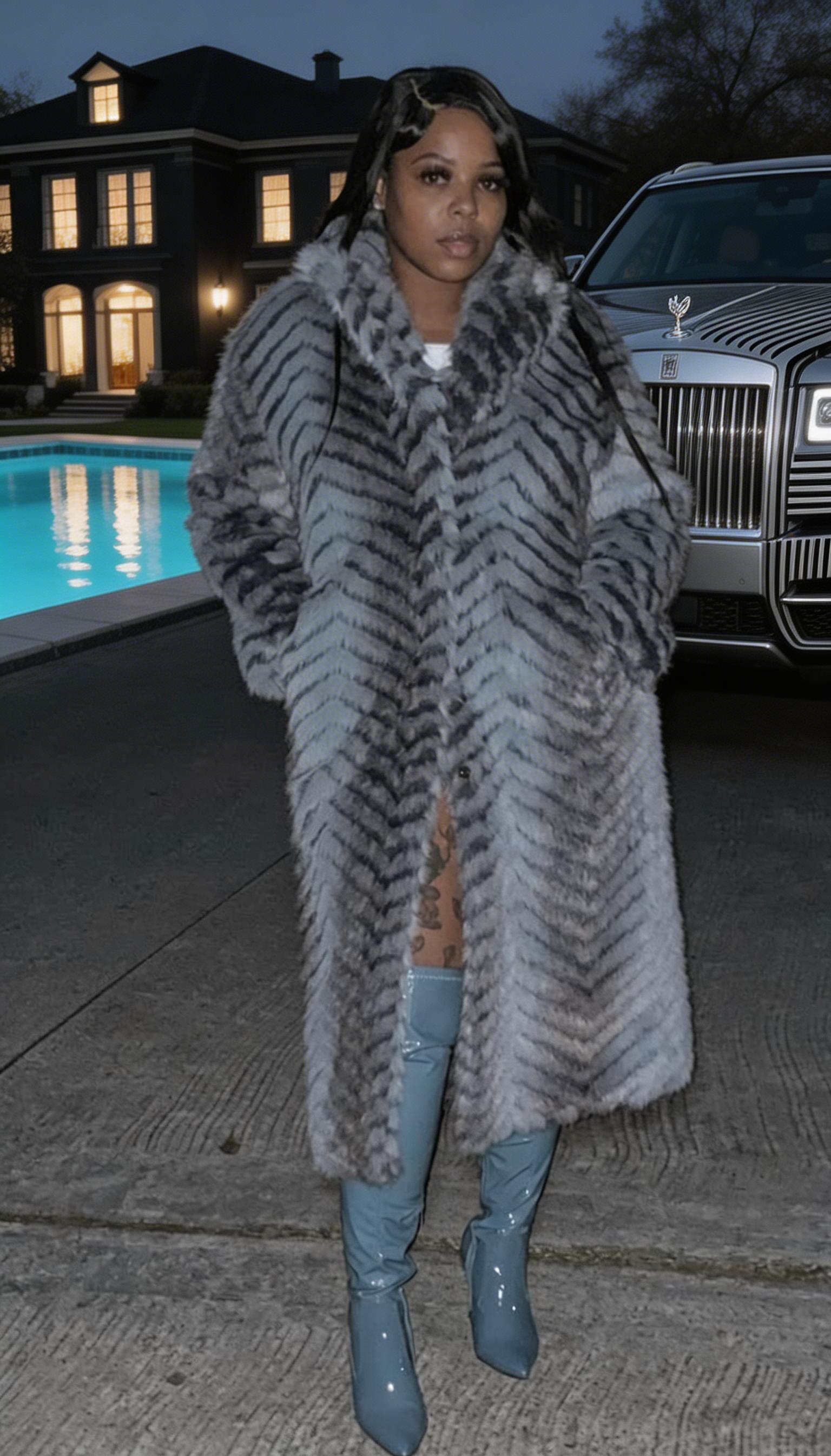 Pitbull Blue Trench